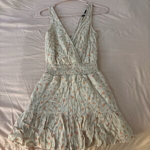 American Eagle Outfitters Floral Romper with Peach Print